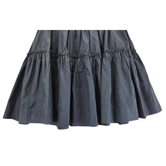 Navy Blue Skirt Mini Broomstick Tiered XS Elastic Waist Cowgirl Anthropologie - Picture 3 of 11